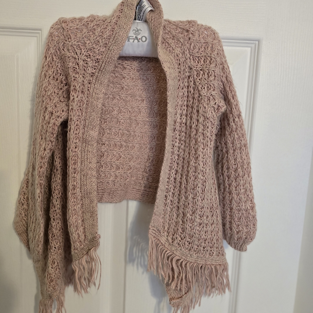 OshKosh B'gosh Pink Cozy Knit Cover Up Size 3 Like New